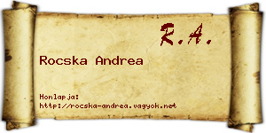 Rocska Andrea névjegykártya